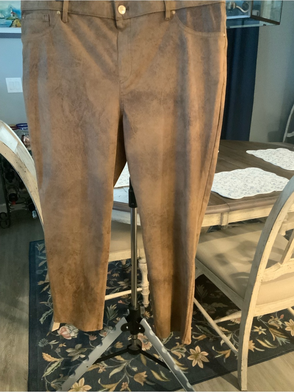 Chico’s Size 3 Faux  Suede Pants